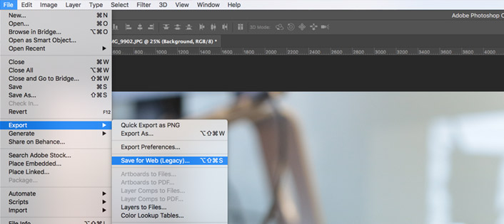 Photoshop Save for Web